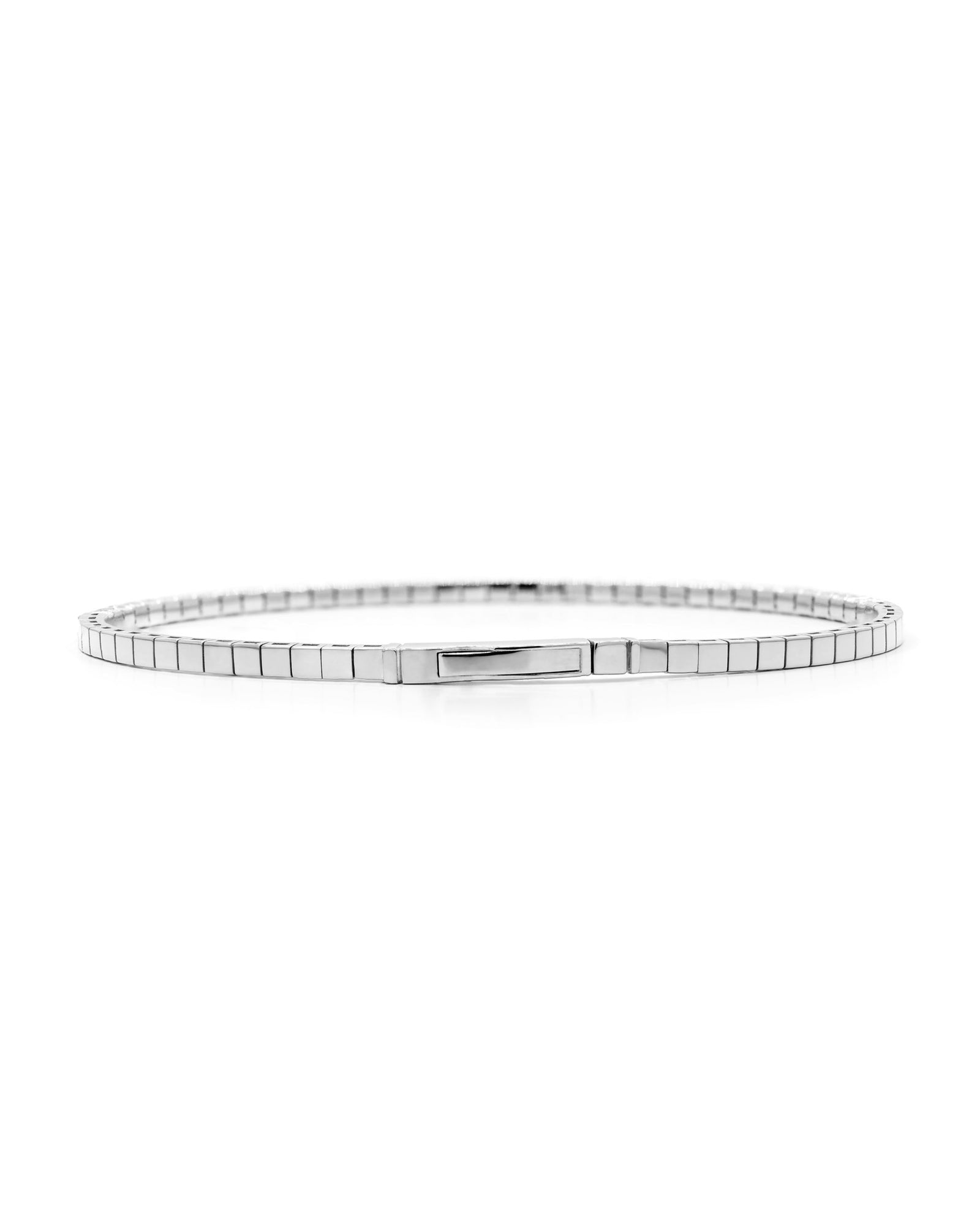 Víya Half Eternity Round Diamond Flex Bangle 1 Carat White Gold 14K