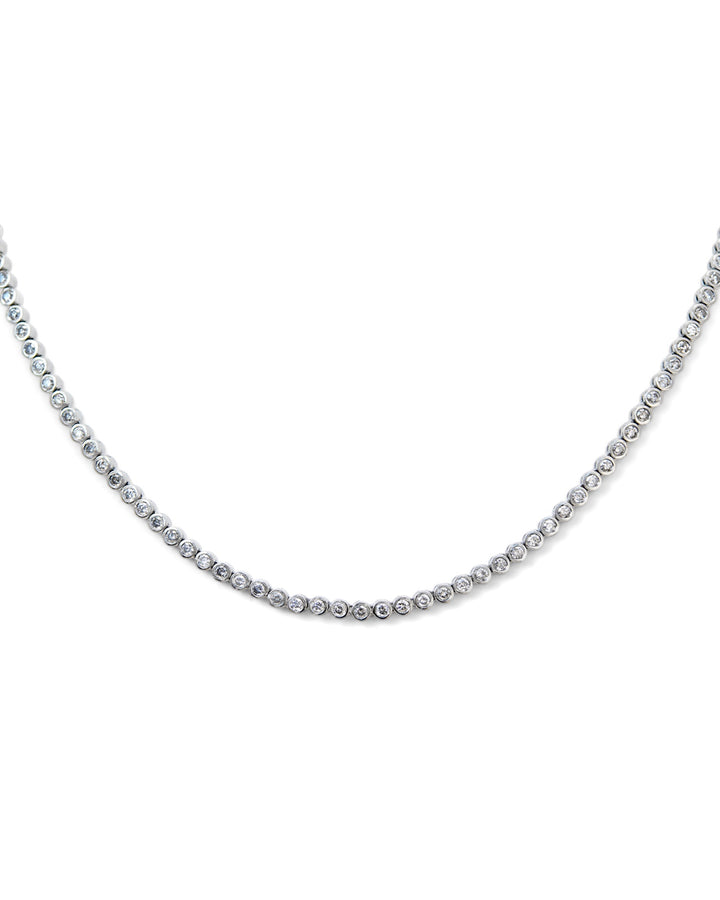 Moonrock Grey Diamond Tennis Necklace | Víya