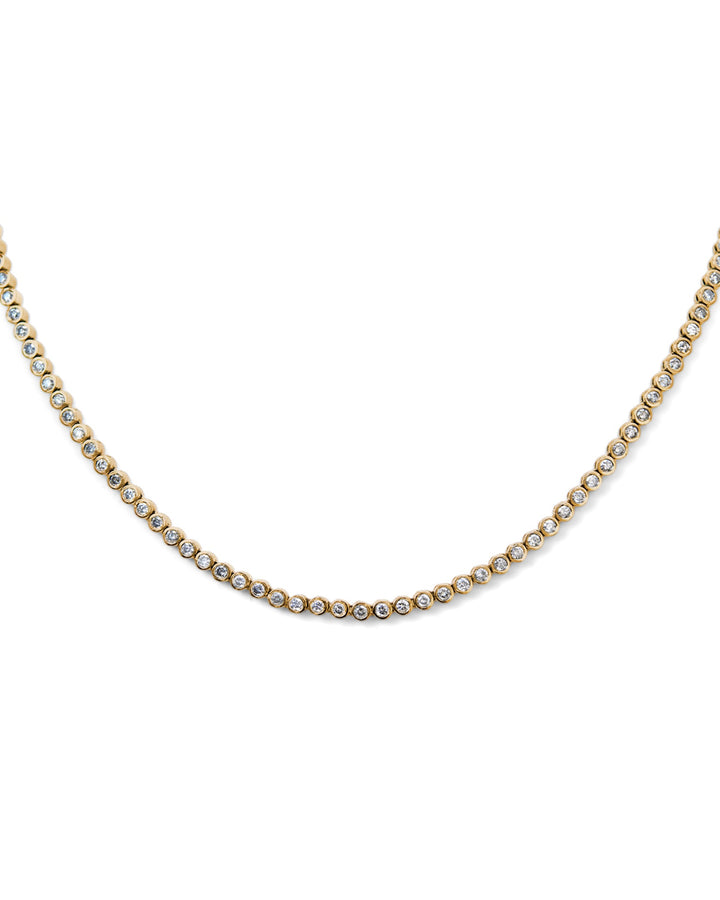 Moonrock Grey Diamond Tennis Necklace | Víya