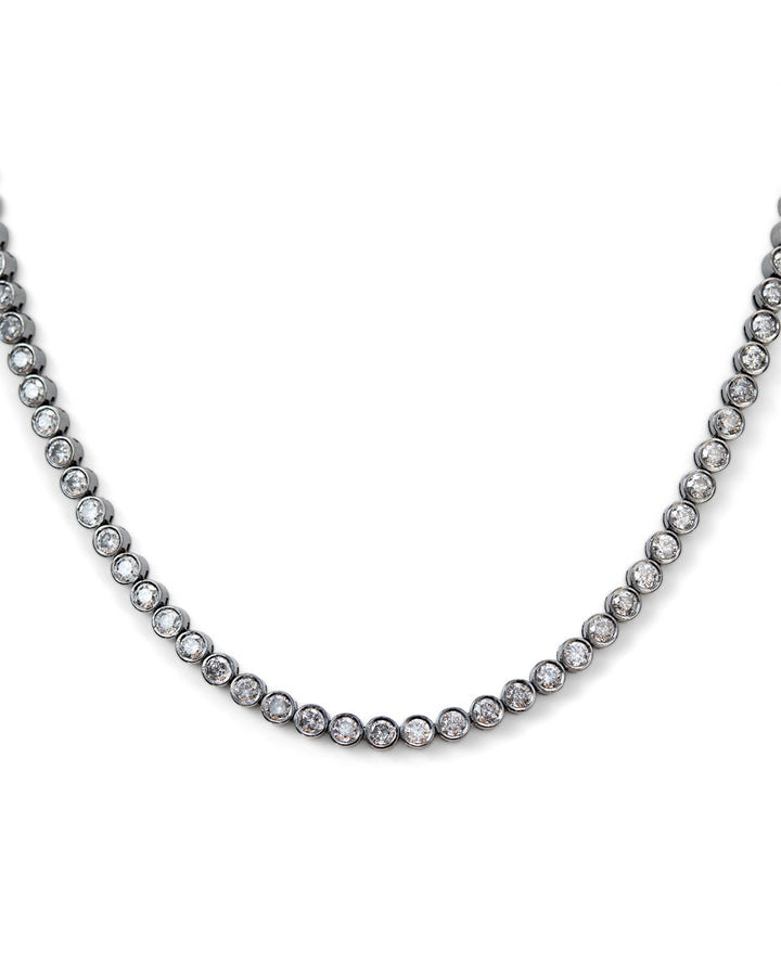 Moonrock Grey Diamond Tennis Necklace | Víya