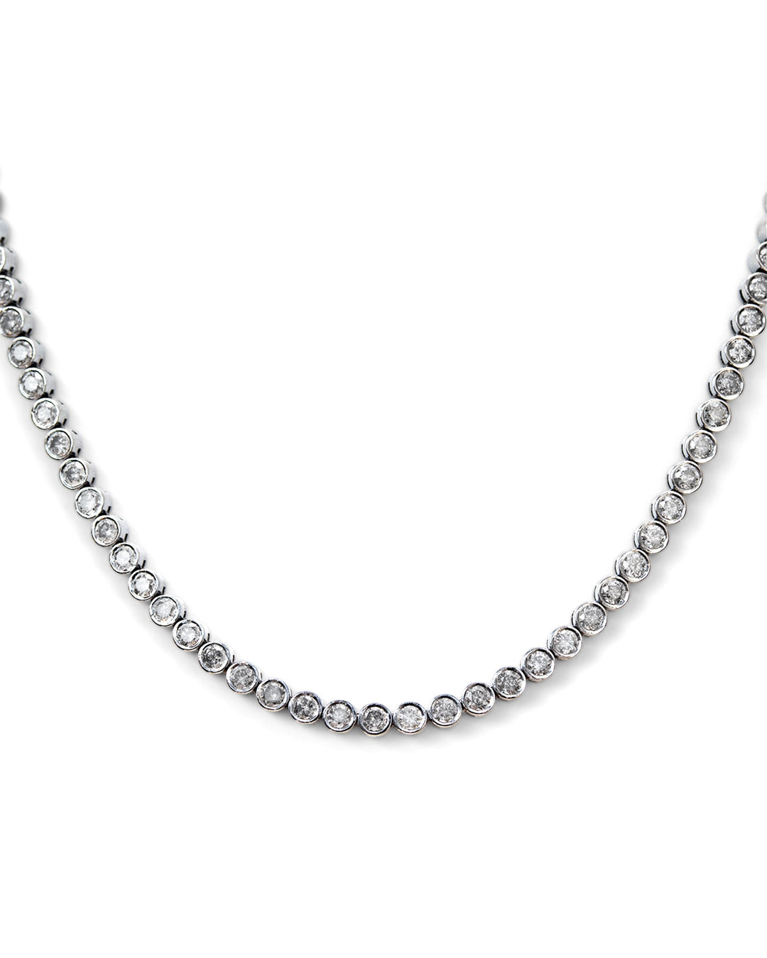 Moonrock Grey Diamond Tennis Necklace | Víya