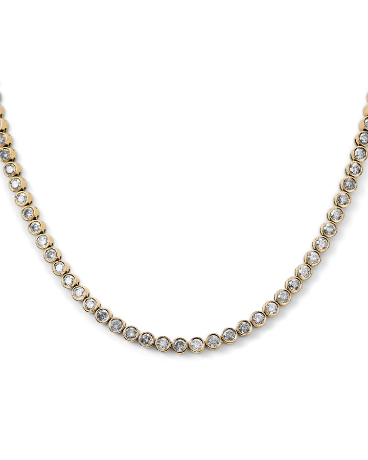 Moonrock Grey Diamond Tennis Necklace | Víya