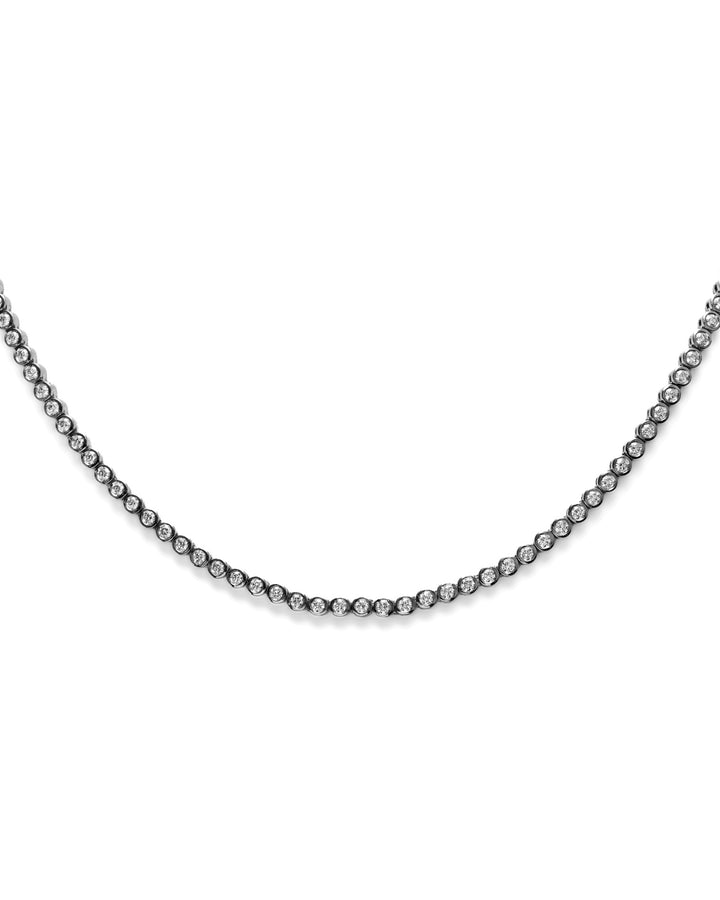 Bezel Diamond Tennis Necklace | Víya