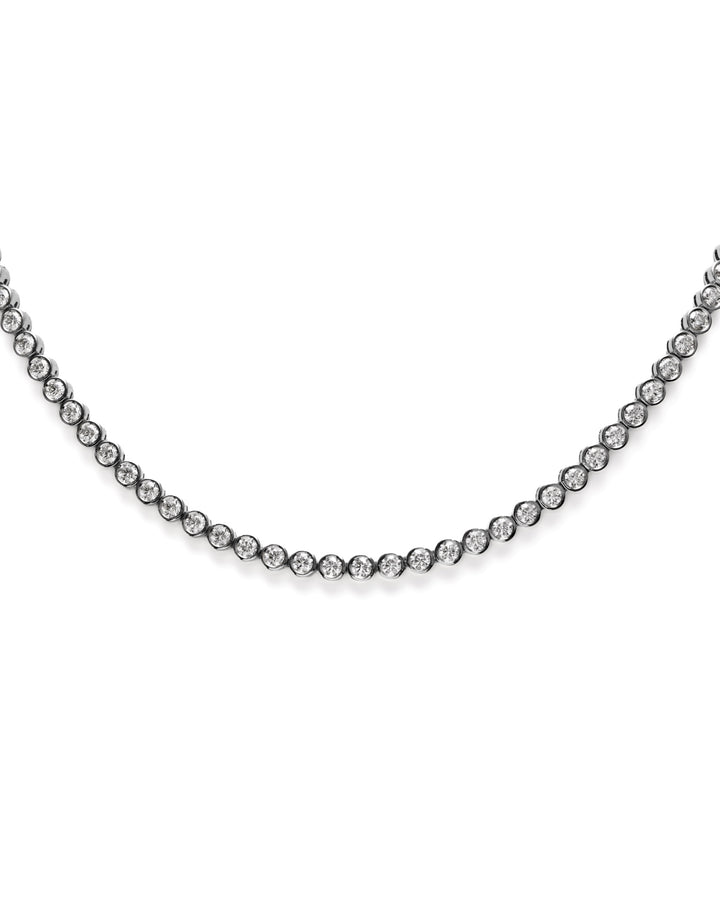 Bezel Diamond Tennis Necklace | Víya