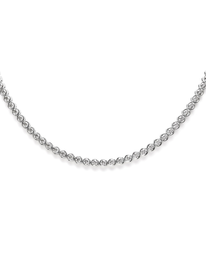 Bezel Diamond Tennis Necklace | Víya