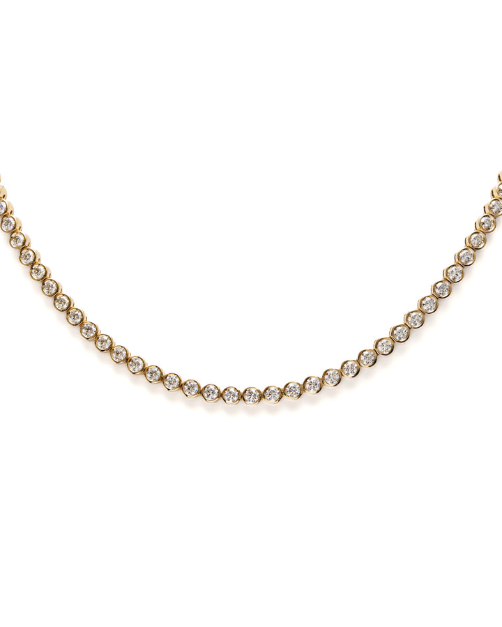 Bezel Diamond Tennis Necklace | Víya