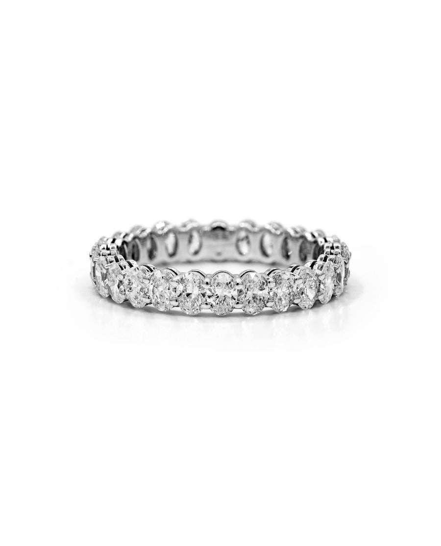 Víya Oval Diamond North to South Eternity 2 Carat Ring White Gold 14K