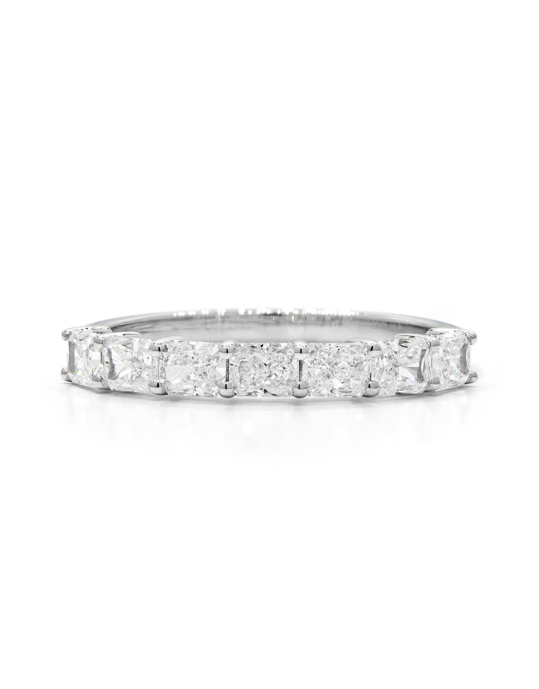 Radiant Diamond 7-Stone East to West 1 Carat White Gold Ring