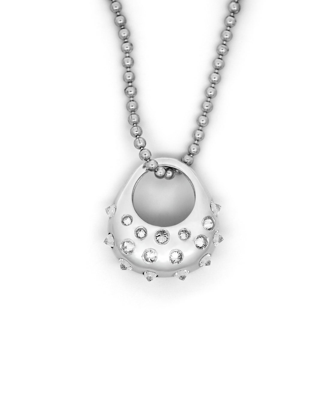 Víya Diamond Spike Bag Pendant 925 Silver