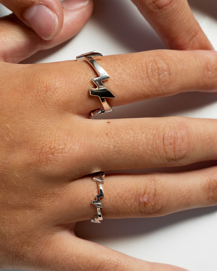 "Woosh" 925 Sterling Silver ring on body