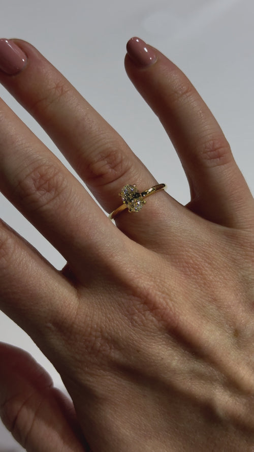 Solitaire Oval Diamond Engagement Ring on body