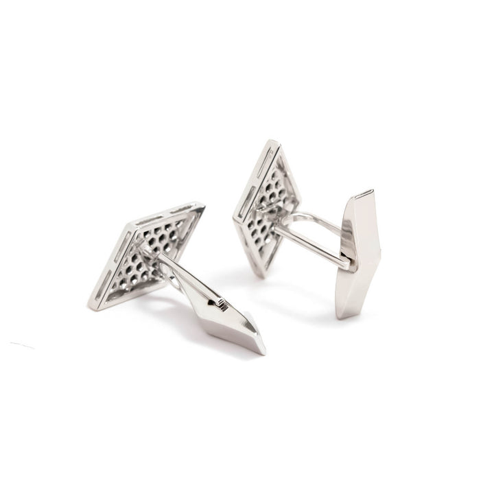 Víya Black Diamond Diamond Cufflinks White Gold 14K